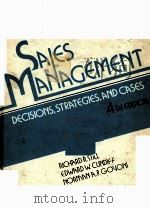 SALES MANAGEMENT DECISIONS，STRATEGIES AND CASES  4TH EDITION     PDF电子版封面  0137880596  RICHARD R.STILL，EDWARD W.CUNDI 
