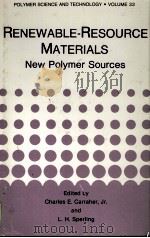 RENEWABLE-RESOURCE MATERIALS NEW POLYMER SOURCES PDF电子版封面 0306422719