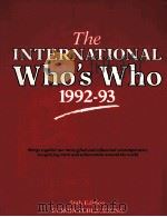 The International Who's Who1992-93 PDF电子版封面 0946653844