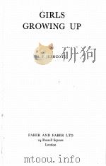 GIRLS GROWING UP PDF电子版封面 A.P.JEPHCOTT