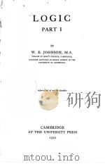 LOGIC PART Ⅰ（1921 PDF版）