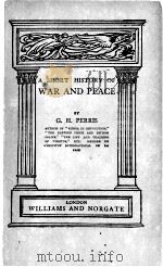 A SHORT HISTORY OF WAR AND PEACE（1919 PDF版）
