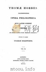 THOMAE HOBBES VOL.Ⅲ PDF电子版封面