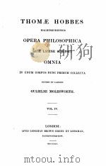 THOMAE HOBBES VOL.Ⅳ（ PDF版）