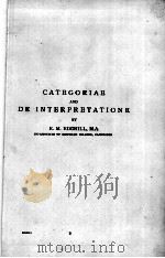 CATEGORIAE AND DE INTERPRETATIONE PDF电子版封面 E.M.EDGHILL