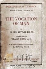 THE VOCATION OF MAN SECOND EDITION（1910 PDF版）