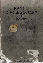 KANT‘S PROLEGOMENA（1912 PDF版）