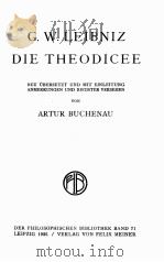 PHILOSOPHISCHE WERKE VIERTER BAND DIE THEODICEE（1925 PDF版）