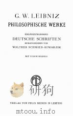 PHILOSOPHISCHE WERKE ERGANZUNGSBAND DEUTSCHE SCHRIFTEN（1916 PDF版）