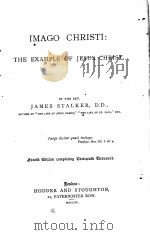 IMAGO CHRISTI:THE EXAMPLE OF JESUS CHRIST PDF电子版封面 JAMES STALKER