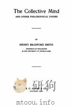 THE COLLECTIVE MIND AND OTHER PHILOSOPHICAL PAPERS（1924 PDF版）