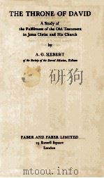 THE THRONE OF DAVID PDF电子版封面 A.G.HEBERT