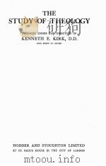 THE STUDY OF THEOLOGY（1939 PDF版）