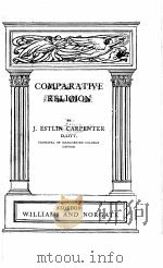 COMPARATIVE RELIGION PDF电子版封面 J.ESTLIN CARPENTER