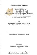 NARRATIVES OF THE BEGINNINGS OF HEBREW HISTORY 1922 PDF电子版封面