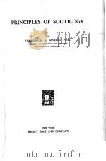 PRINCIPLES OF SOCIOLOGY（1924 PDF版）