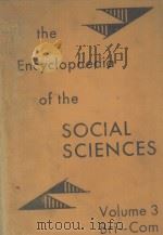 ENCYCLOPAEDIA OF THE SOCIAL SCIENCES VOLUME THREE（1930 PDF版）