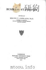 BUSINESS STATISTICS（1921 PDF版）