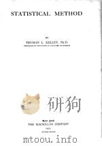 STATISTICAL METHOD（1923 PDF版）