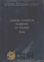 CONCISE STATISTICAL YEARBOOK OF POLAND 1966 VOL.Ⅷ 1966 PDF电子版封面