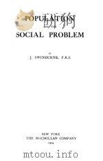 POPULATION AND THE SOCIAL PROBLEM（1924 PDF版）
