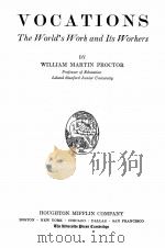 VOCATIONS:THE WORLD‘S WORK AND ITS WORKERS（1929 PDF版）