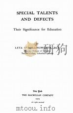 SPECIAL TALENTS AND DEFECTS（1923 PDF版）