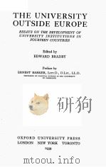 THE UNIVERSITY OUTSIDE EUROPE（1939 PDF版）