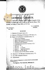UNIVERSITY OF EDINBURGH GENERAL COUNCIL 1965 PDF电子版封面