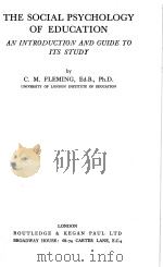THE SOCIAL PSYCHOLOGY OF EDUCATION（1949 PDF版）