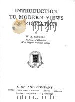 INTRODUCTION TO MODERN VIEWS OF EDUCATION（1937 PDF版）