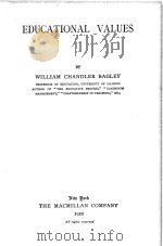 EDUCATIONAL VALUES（1922 PDF版）