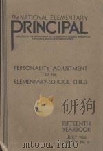 PERSONALITY ADJUSTMENT OF THE ELEMENTARY-SCHOOL CHILD 1936 PDF电子版封面
