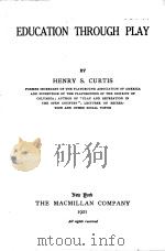 EDUCATION THROUGH PLAY（1921 PDF版）