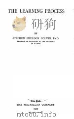 THE LEARNING PROCESS（1922 PDF版）