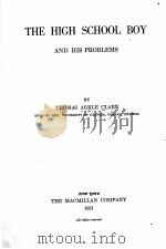 THE HIGH SCHOOL BOY AND HIS PROBLEMS（1921 PDF版）