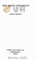 RED BRICK UNIVERSITY PDF电子版封面 BRUCE TRUSCOT
