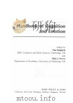 Handbook of Cognition and Emotion 1999 PDF电子版封面 9780471978367;0471978361