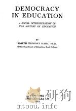 DEMOCRACY IN EDUCATION 1923 PDF电子版封面