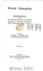 WORLD EDUCATION VOLUME Ⅰ（ PDF版）