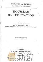 ROUSSEAU ON EDUCATION（1928 PDF版）