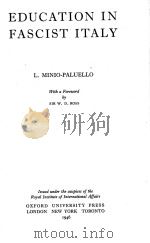 EDUCATION IN FASCIST ITALY（1946 PDF版）