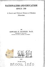 NATIONALISM AND EDUCATION SINCE 1789（1927 PDF版）