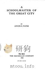 A SCHOOLMASTER OF THE GREAT CITY（1922 PDF版）