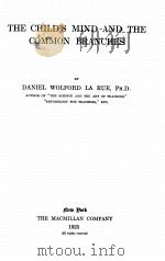 THE CHILD‘S MIND AND THE COMMON BRANCHES（1925 PDF版）