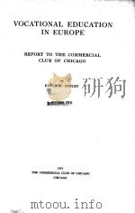 VOCATIONAL EDUCATION IN EUROPE VOLUME TWO（1915 PDF版）