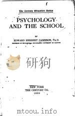 PSYCHOLOGY AND THE SCHOOL 1922 PDF电子版封面