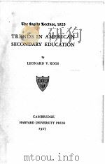 TRENDS IN AMERICAN SECONDARY EDUCATION（1927 PDF版）