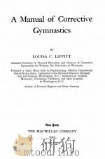 A MANUAL OF CORRECTIVE GYMNASTICS（1923 PDF版）