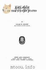 EDUCATION IN THE UNITED STATES（1929 PDF版）